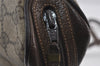 Authentic GUCCI Shoulder Cross Body Bag Purse GG PVC Leather Brown Junk 5146I