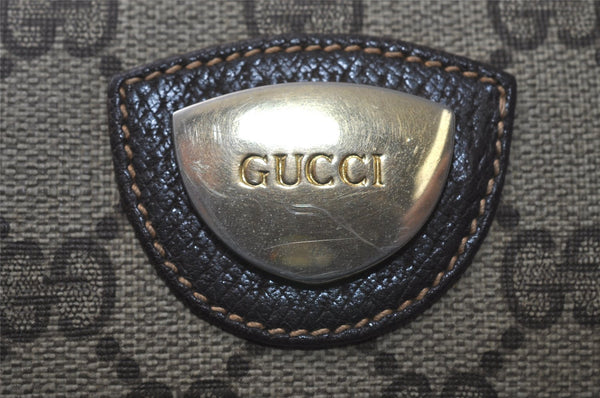 Authentic GUCCI Shoulder Cross Body Bag Purse GG PVC Leather Brown Junk 5146I
