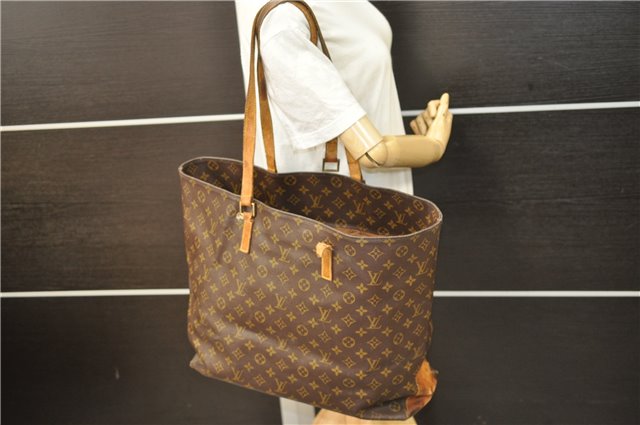 Authentic Louis Vuitton Monogram Cabas Alto Tote Bag M51152 LV Junk 5147D
