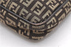 Authentic FENDI Zucchino Shoulder Cross Body Bag Canvas Leather Brown Junk 5148D