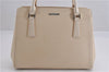 Authentic BURBERRY Vintage Leather Shoulder Hand Bag Ivory 5148F