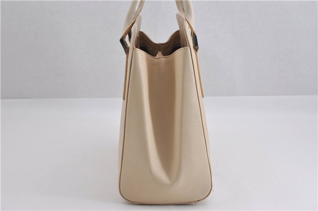 Authentic BURBERRY Vintage Leather Shoulder Hand Bag Ivory 5148F