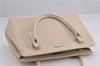 Authentic BURBERRY Vintage Leather Shoulder Hand Bag Ivory 5148F