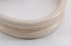 Authentic BURBERRY Vintage Leather Shoulder Hand Bag Ivory 5148F