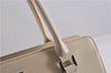 Authentic BURBERRY Vintage Leather Shoulder Hand Bag Ivory 5148F