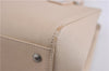 Authentic BURBERRY Vintage Leather Shoulder Hand Bag Ivory 5148F
