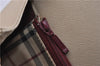 Authentic BURBERRY Vintage Leather Shoulder Hand Bag Ivory 5148F