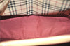 Authentic BURBERRY Vintage Leather Shoulder Hand Bag Ivory 5148F