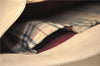 Authentic BURBERRY Vintage Leather Shoulder Hand Bag Ivory 5148F