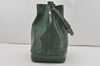 Authentic Louis Vuitton Epi Noe Shoulder Drawstring Bag Green M44004 LV 5148I