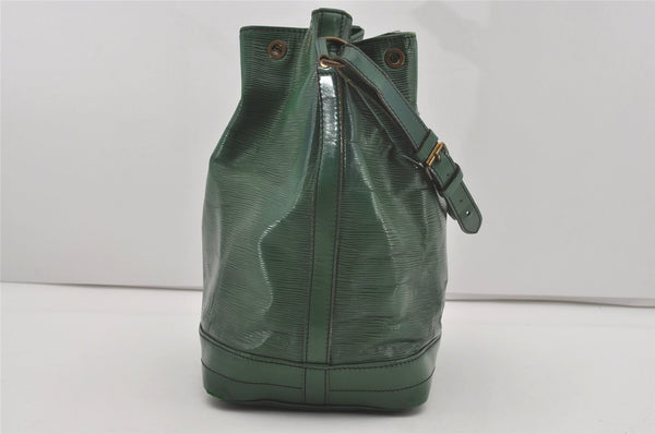 Authentic Louis Vuitton Epi Noe Shoulder Drawstring Bag Green M44004 LV 5148I