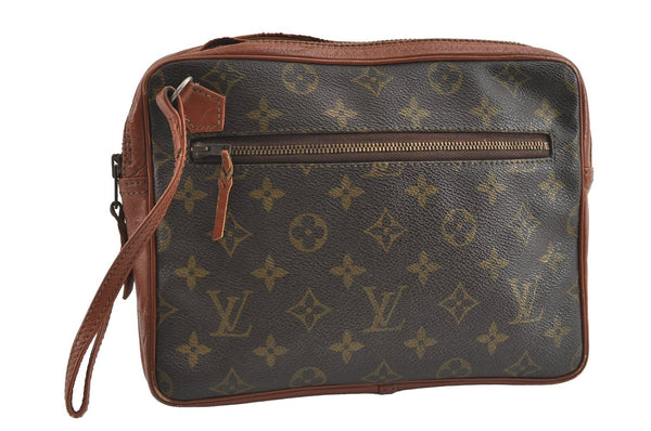 Authentic Louis Vuitton Monogram Pochette Sport Clutch Bag Old Model Junk 5149I
