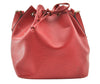 Authentic Louis Vuitton Epi Petit Noe Shoulder Drawstring Bag M44107 Red 5152I
