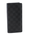 Auth LOUIS VUITTON Damier Graphite Portefeuille Brazza Wallet N62665 LV 5154C