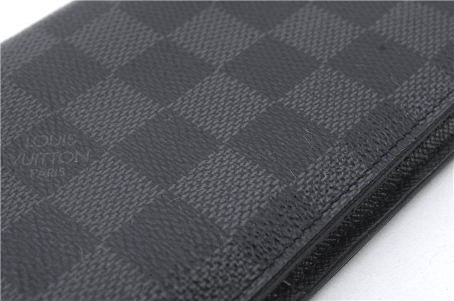 Auth LOUIS VUITTON Damier Graphite Portefeuille Brazza Wallet N62665 LV 5154C