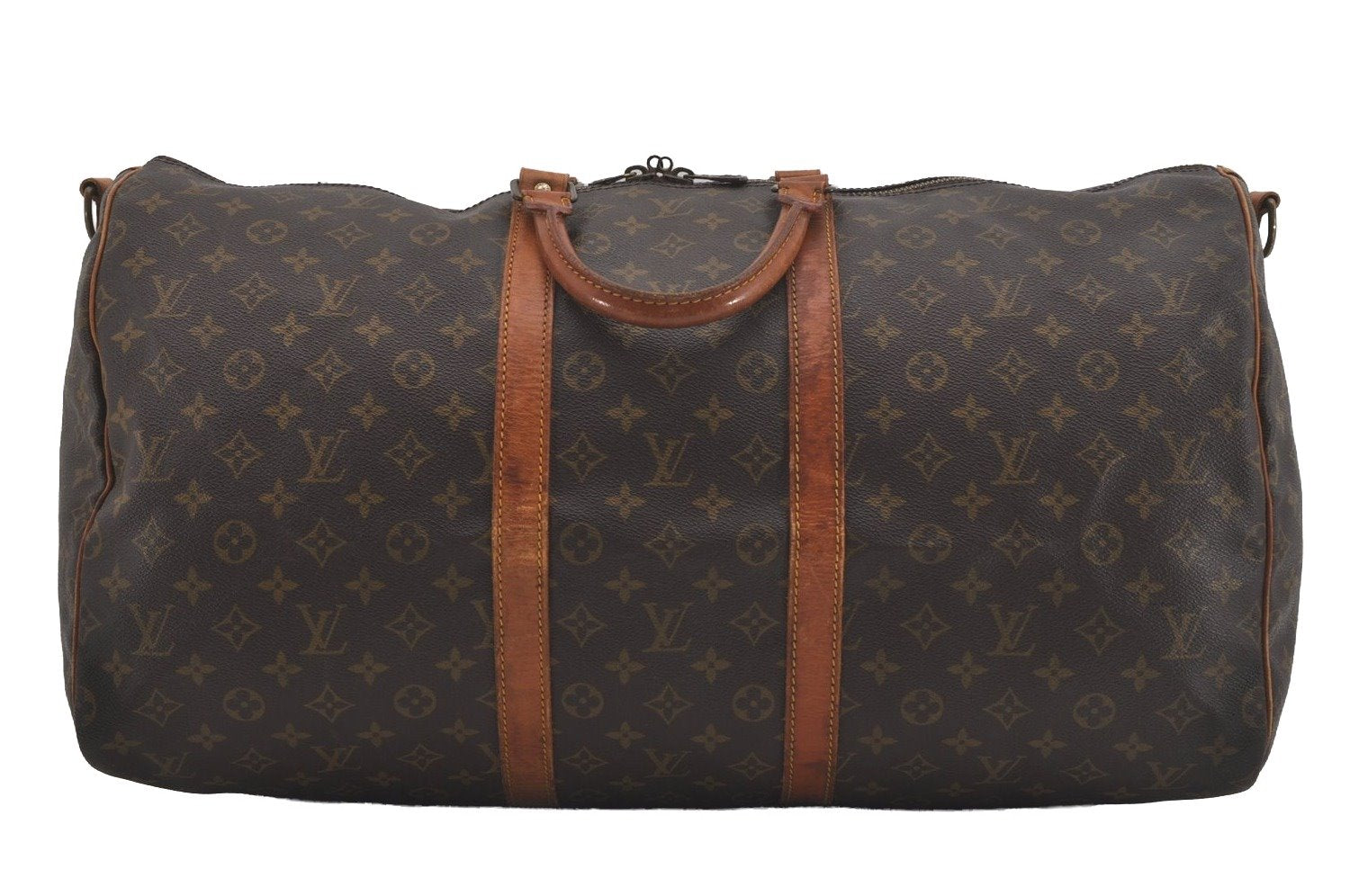 Authentic Louis Vuitton Monogram Keepall Bandouliere 55 M41414 Boston Bag 5156I