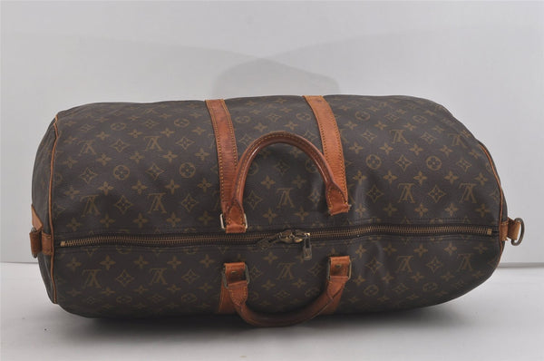Authentic Louis Vuitton Monogram Keepall Bandouliere 55 M41414 Boston Bag 5156I