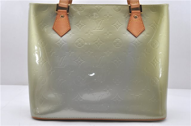 Authentic Louis Vuitton Vernis Houston Shoulder Bag M91053 Light Green LV 5158D