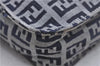 Authentic FENDI Zucchino Shoulder Cross Body Bag Canvas Leather Navy Blue 5159D