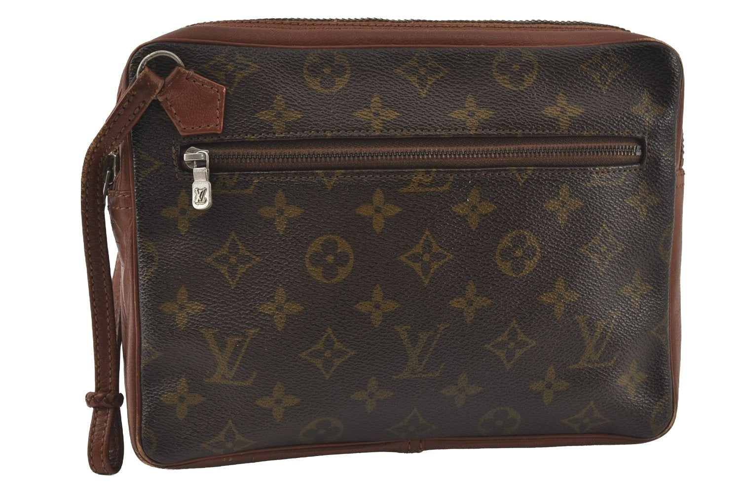 Authentic Louis Vuitton Monogram Pochette Sport Clutch Hand Bag Old Model 5159I