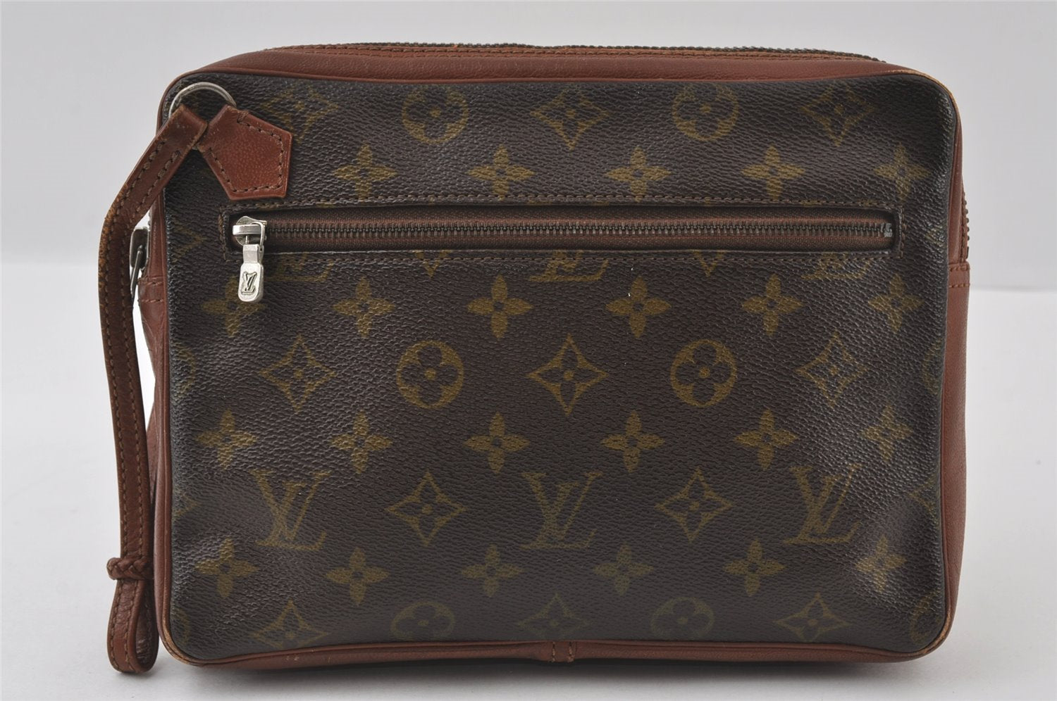 Authentic Louis Vuitton Monogram Pochette Sport Clutch Hand Bag Old Model 5159I