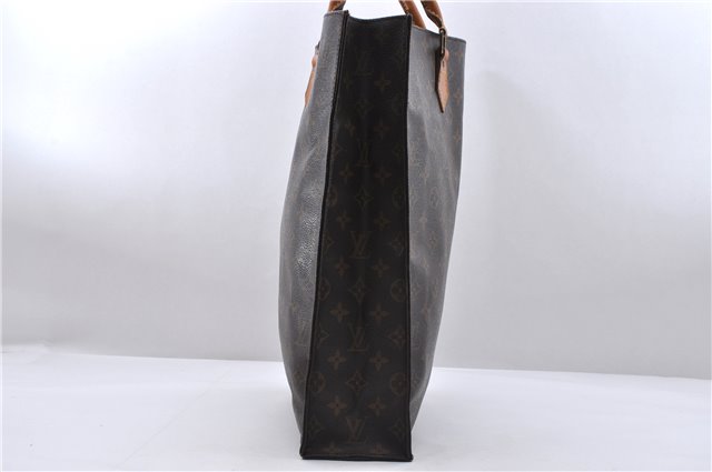 Authentic Louis Vuitton Monogram Sac Plat Hand Bag M51140 LV 5160D