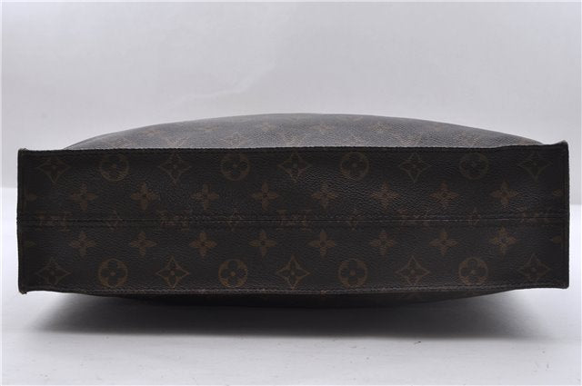 Authentic Louis Vuitton Monogram Sac Plat Hand Bag M51140 LV 5160D