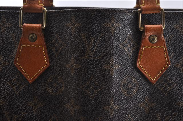 Authentic Louis Vuitton Monogram Sac Plat Hand Bag M51140 LV 5160D