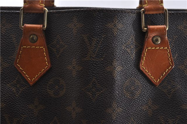 Authentic Louis Vuitton Monogram Sac Plat Hand Bag M51140 LV 5160D