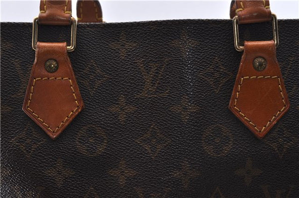 Authentic Louis Vuitton Monogram Sac Plat Hand Bag M51140 LV 5160D