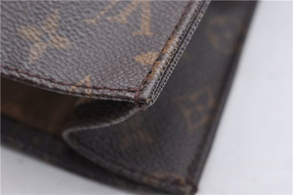 Authentic Louis Vuitton Monogram Sac Plat Hand Bag M51140 LV 5160D