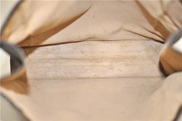 Authentic Louis Vuitton Monogram Sac Plat Hand Bag M51140 LV 5160D