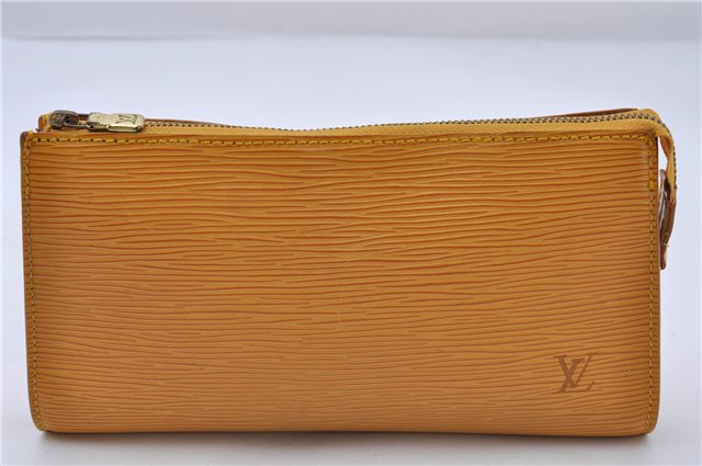Auth LOUIS VUITTON Epi Pochette Accessoires Pouch Yellow M52959 LV Junk 5161C