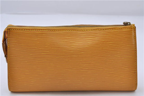 Auth LOUIS VUITTON Epi Pochette Accessoires Pouch Yellow M52959 LV Junk 5161C