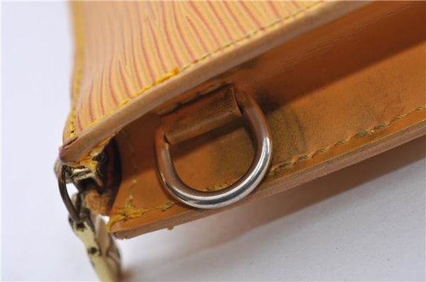 Auth LOUIS VUITTON Epi Pochette Accessoires Pouch Yellow M52959 LV Junk 5161C