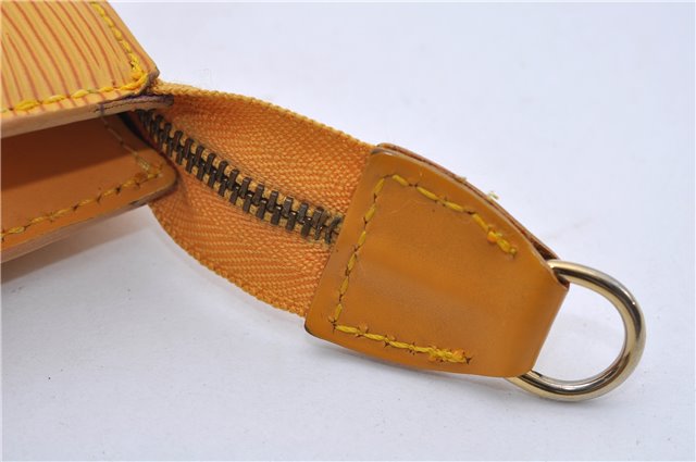 Auth LOUIS VUITTON Epi Pochette Accessoires Pouch Yellow M52959 LV Junk 5161C