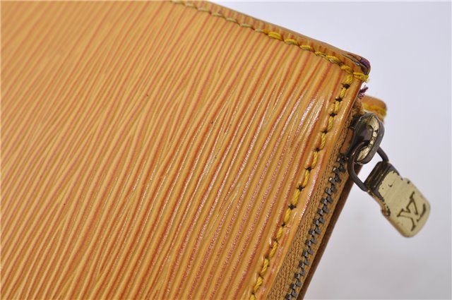 Auth LOUIS VUITTON Epi Pochette Accessoires Pouch Yellow M52959 LV Junk 5161C