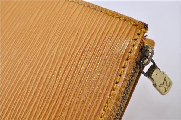 Auth LOUIS VUITTON Epi Pochette Accessoires Pouch Yellow M52959 LV Junk 5161C