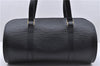 Authentic Louis Vuitton Epi Soufflot Black Hand Bag M52222 LV 5161D