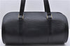 Authentic Louis Vuitton Epi Soufflot Black Hand Bag M52222 LV 5161D