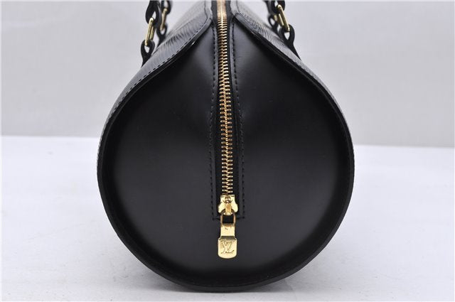 Authentic Louis Vuitton Epi Soufflot Black Hand Bag M52222 LV 5161D