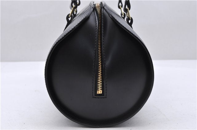 Authentic Louis Vuitton Epi Soufflot Black Hand Bag M52222 LV 5161D