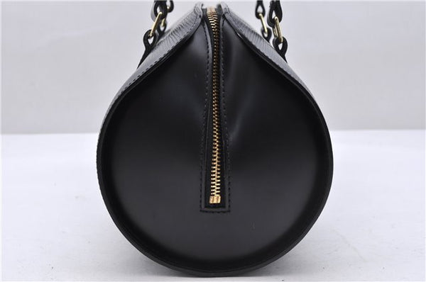 Authentic Louis Vuitton Epi Soufflot Black Hand Bag M52222 LV 5161D