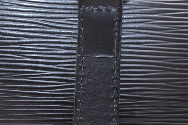 Authentic Louis Vuitton Epi Soufflot Black Hand Bag M52222 LV 5161D