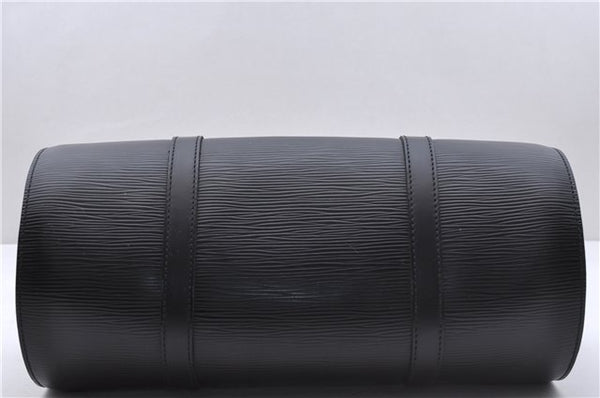 Authentic Louis Vuitton Epi Soufflot Black Hand Bag M52222 LV 5161D
