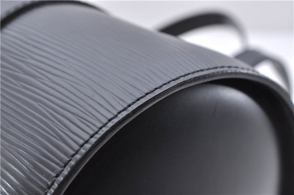 Authentic Louis Vuitton Epi Soufflot Black Hand Bag M52222 LV 5161D