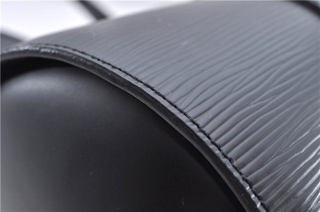 Authentic Louis Vuitton Epi Soufflot Black Hand Bag M52222 LV 5161D