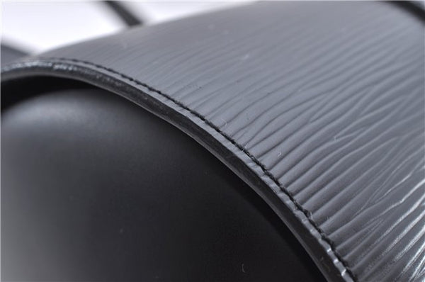 Authentic Louis Vuitton Epi Soufflot Black Hand Bag M52222 LV 5161D