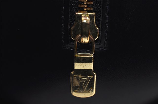 Authentic Louis Vuitton Epi Soufflot Black Hand Bag M52222 LV 5161D