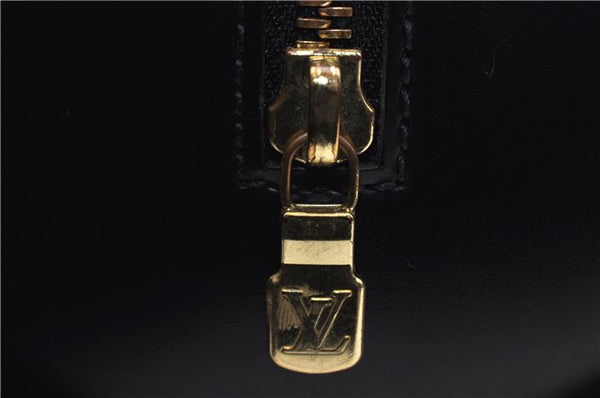 Authentic Louis Vuitton Epi Soufflot Black Hand Bag M52222 LV 5161D